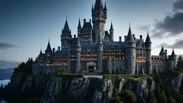 A castle at dusk — the Radibor film's closing surprise frame